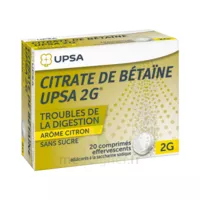 Citrate De Betaïne Upsa 2 G Comprimés Effervescents Sans Sucre Citron 2t/10 à St Jean de Braye