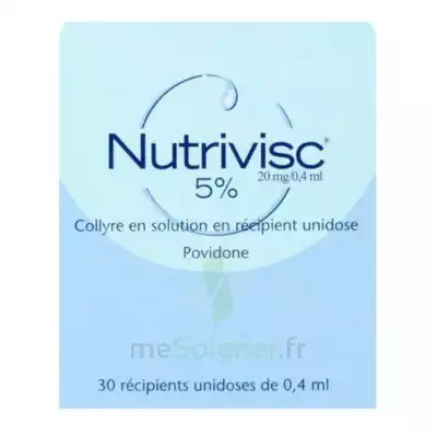 Nutrivisc 5 % (20 Mg/0,4 Ml) Collyre Sol En Récipient Unidose 30unidoses/0,4ml à St Jean de Braye